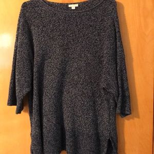 Long dark blue sweater